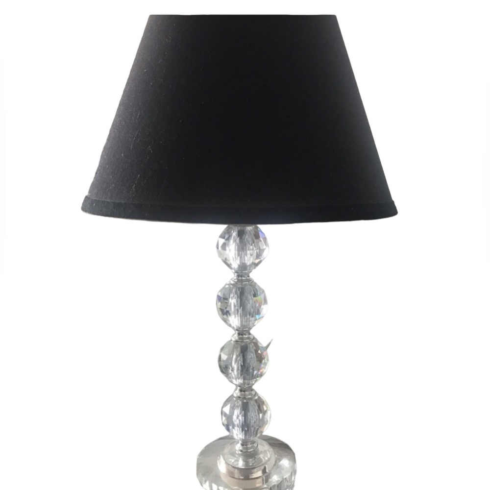 Desk Table Lamp Small Orbs Clear Black Accent light lampshade